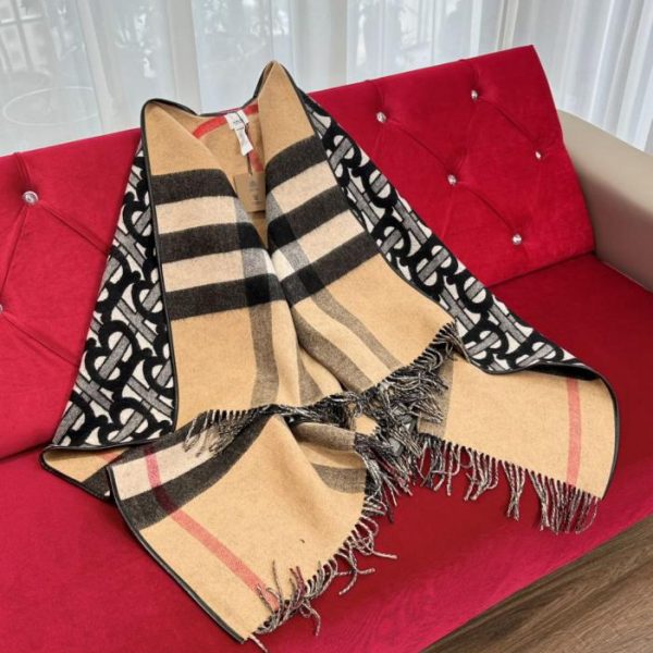 repliche,replica,perfette,siti di,affidabili,migliori siti,dove comprare,1:1,scarpe da ginnastica Mantella in misto lana jacquard con logo Burberry nero (L00BF)
