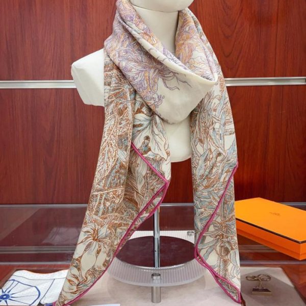 repliche,replica,perfette,siti di,affidabili,migliori siti,dove comprare,1:1,scarpe da ginnastica Fazzoletto in cashmere Hermès Palermo Botanical Garden (GJ9D5)