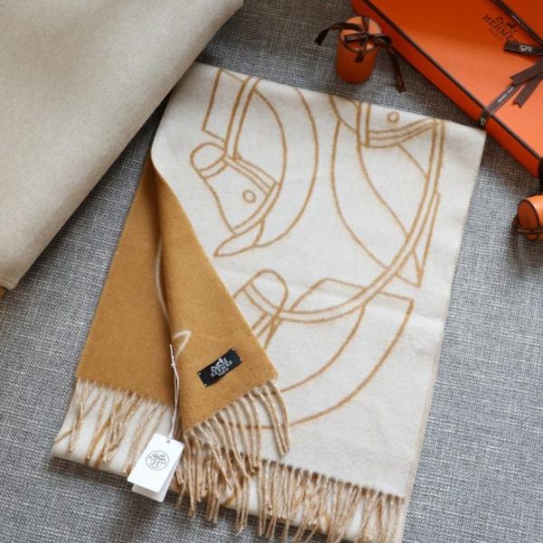 repliche,replica,perfette,siti di,affidabili,migliori siti,dove comprare,1:1,scarpe da ginnastica Scialle Hermes a doppia faccia con testa di cavallo, jacquard doppia faccia spesso (GNM56)