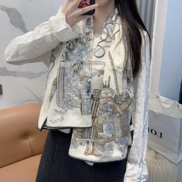 repliche,replica,perfette,siti di,affidabili,migliori siti,dove comprare,1:1,scarpe da ginnastica Fazzoletto reversibile in cashmere Hermès dello stesso colore (XSY6Z)