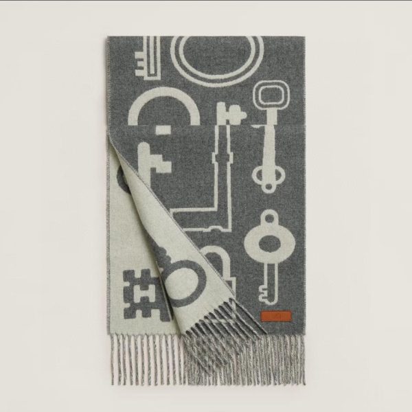 repliche,replica,perfette,siti di,affidabili,migliori siti,dove comprare,1:1,scarpe da ginnastica Sciarpa in cashmere bifacciale a forma di chiave HERMES (CAWUF)