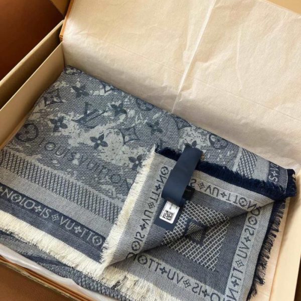 repliche,replica,perfette,siti di,affidabili,migliori siti,dove comprare,1:1,scarpe da ginnastica Blu denim, stile reale, scialle in lana Louis Vuitton Malles Merveilleuses (2HE1X)