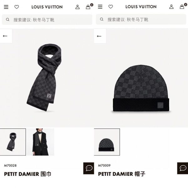 repliche,replica,perfette,siti di,affidabili,migliori siti,dove comprare,1:1,scarpe da ginnastica Sciarpa e cappello classici in lana LV Damier (XCZ33)