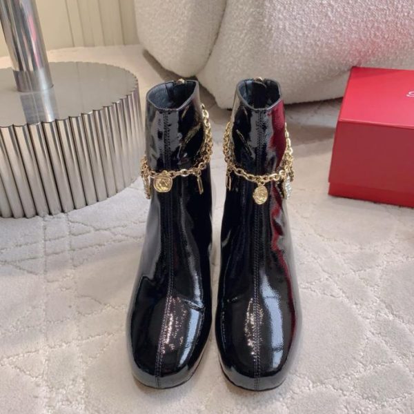 repliche,replica,perfette,siti di,affidabili,migliori siti,dove comprare,1:1,scarpe da ginnastica Roger Vivie New Stivaletti con tacco spesso e ciondolo in cristallo (2Z01L)