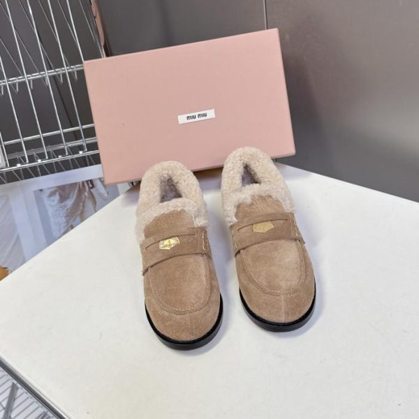 repliche,replica,perfette,siti di,affidabili,migliori siti,dove comprare,1:1,scarpe da ginnastica Mocassini con monete, nuovi arrivi autunno/inverno MIUMIU, scarpe pelose (R3ZQB)