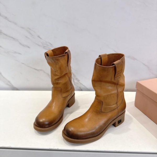 Stivali morbidi stile passerella primavera/estate MIUMIU (W9W4U)