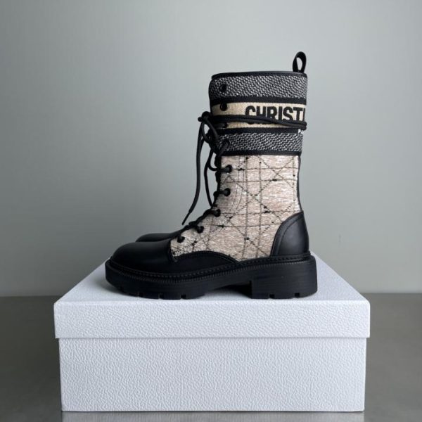 repliche,replica,perfette,siti di,affidabili,migliori siti,dove comprare,1:1,scarpe da ginnastica [Versione di alta gamma] Stivaletti alla caviglia in tweed Cannage della nuova serie D-MAJOR di Dior autunno/inverno (0FNHK)