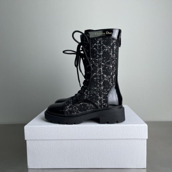 repliche,replica,perfette,siti di,affidabili,migliori siti,dove comprare,1:1,scarpe da ginnastica [Versione di alta qualità] Stivaletti alla caviglia in tweed Cannage della nuova serie D-MAJOR di Dior autunno/inverno (2OZFC)