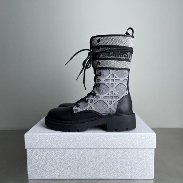 [Versione di alta gamma] Stivaletti Dior in tweed Cannage della nuova serie D-MAJOR autunno/inverno (T2HC3)