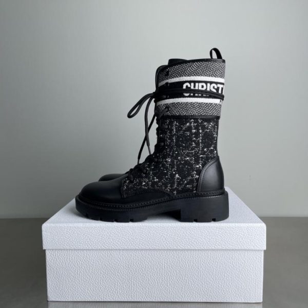 repliche,replica,perfette,siti di,affidabili,migliori siti,dove comprare,1:1,scarpe da ginnastica [Versione di alta gamma] Stivaletti alla caviglia in tweed Cannage della nuova serie D-MAJOR di Dior autunno/inverno (XOR2F)