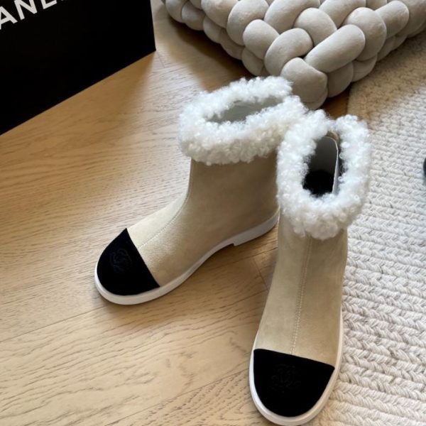 repliche,replica,perfette,siti di,affidabili,migliori siti,dove comprare,1:1,scarpe da ginnastica Stivaletti alla caviglia in peluche Chanel, nuovo stile autunno/inverno, versione di alta gamma (G4MB9)