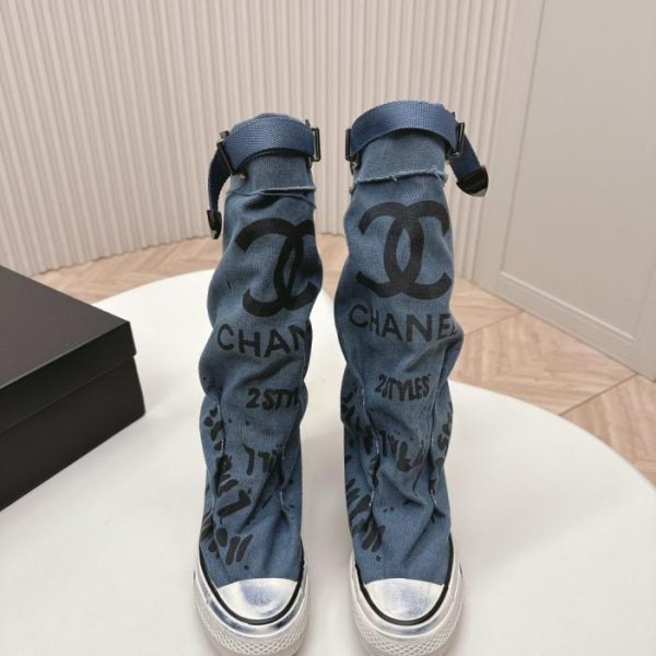 repliche,replica,perfette,siti di,affidabili,migliori siti,dove comprare,1:1,scarpe da ginnastica Sneakers in tela bianca con design nascosto di Chanel (9C8WY)