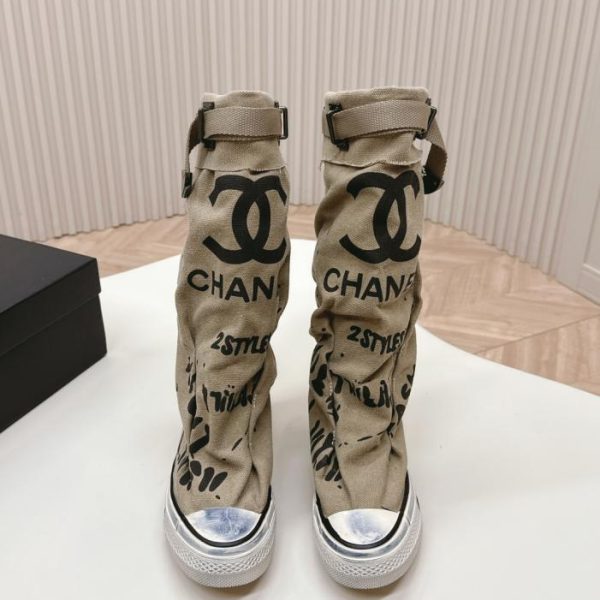 repliche,replica,perfette,siti di,affidabili,migliori siti,dove comprare,1:1,scarpe da ginnastica Sneakers in tela bianca con design nascosto di Chanel (JH9AU)