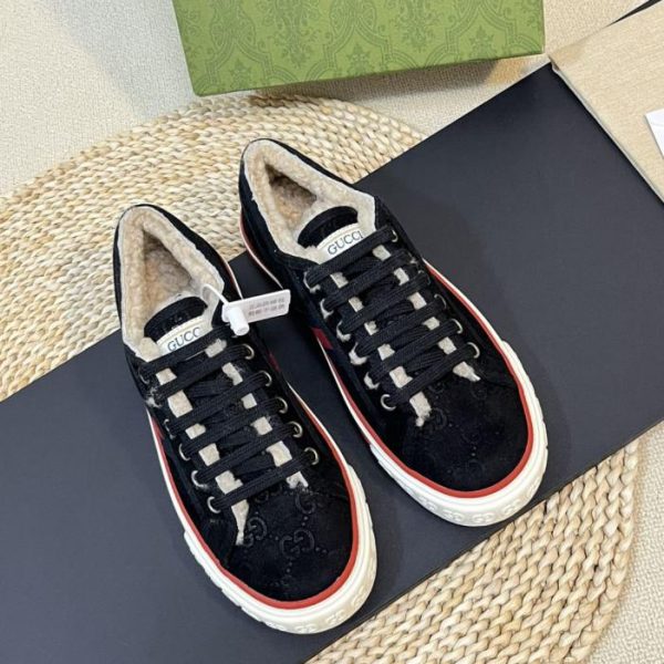 repliche,replica,perfette,siti di,affidabili,migliori siti,dove comprare,1:1,scarpe da ginnastica (Stile Doppia G in rilievo) GUCCI Tennis Winter versione aggiornata con chip di scansione, nuovo stile boutique, scarpe casual calde e pelose con Doppia G in rilievo (MFI1Y)