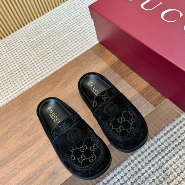 repliche,replica,perfette,siti di,affidabili,migliori siti,dove comprare,1:1,scarpe da ginnastica Nuove mules Gucci con plateau e ricamo G-sign intrecciato (3 ANYM)