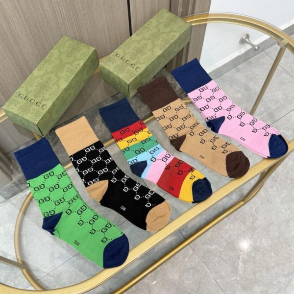 repliche,replica,perfette,siti di,affidabili,migliori siti,dove comprare,1:1,scarpe da ginnastica [Una scatola contiene cinque paia] Nuovi arrivi Gucci, calzini di qualità boutique, 100% cotone (KW82J)