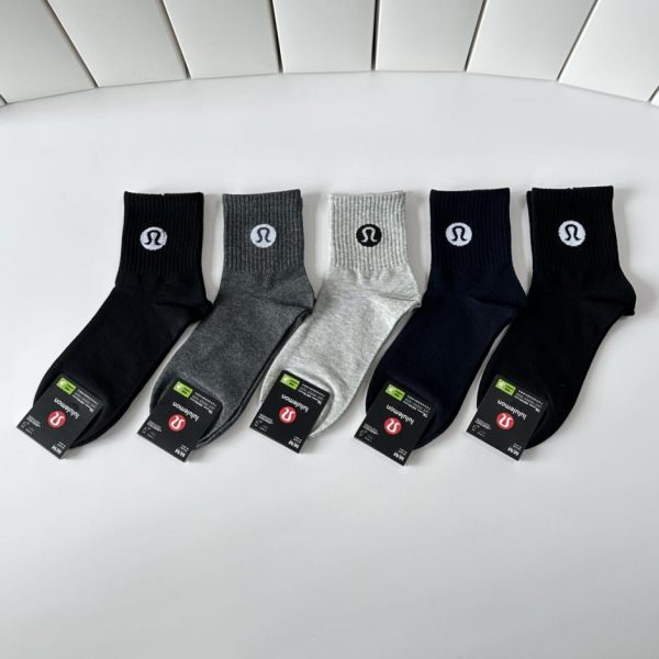 repliche,replica,perfette,siti di,affidabili,migliori siti,dove comprare,1:1,scarpe da ginnastica nuovi calzini di media lunghezza lululemon, cinque paia per scatola (A26RS)