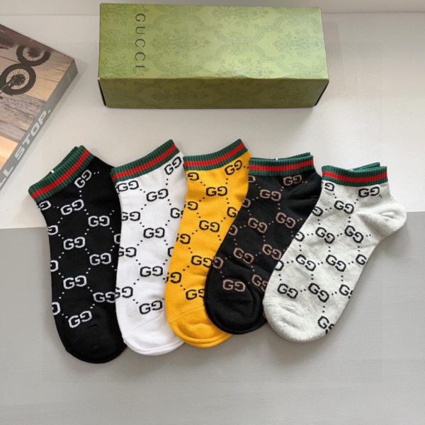 repliche,replica,perfette,siti di,affidabili,migliori siti,dove comprare,1:1,scarpe da ginnastica (5 paia per scatola) Calzini unisex GUCCI, realizzati in puro cotone (RDJS2), perfetti per Instagram.