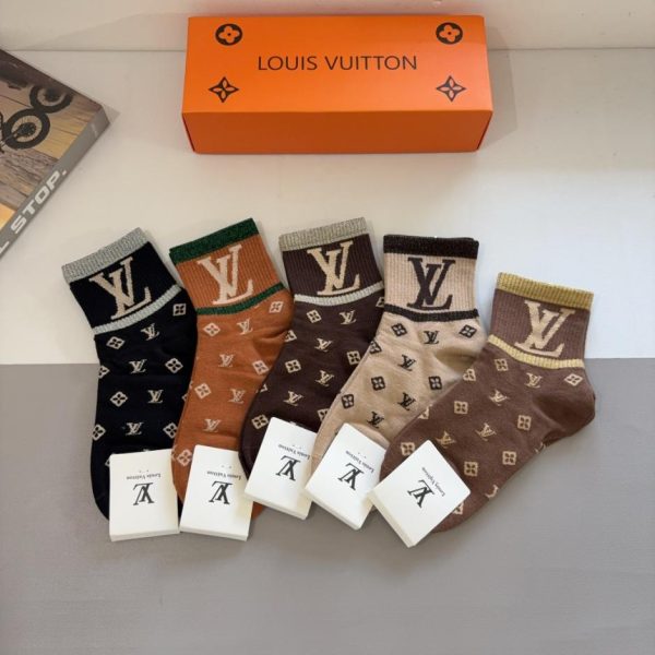 repliche,replica,perfette,siti di,affidabili,migliori siti,dove comprare,1:1,scarpe da ginnastica (5 paia per scatola) Piccolo articolo Louis Vuitton, tessuto di puro cotone (N0NZV)