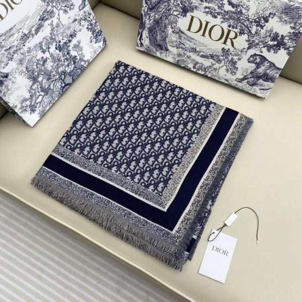 repliche,replica,perfette,siti di,affidabili,migliori siti,dove comprare,1:1,scarpe da ginnastica Scialle/foulard Dior con stampa monogramma classica e misto seta e lana (7FJ80)