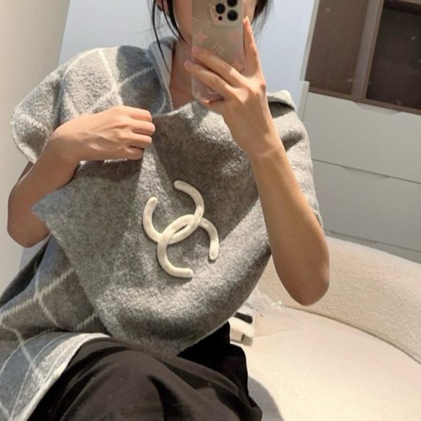 repliche,replica,perfette,siti di,affidabili,migliori siti,dove comprare,1:1,scarpe da ginnastica CHANEL Nuova sciarpa lavorata a maglia autunno/inverno, sciarpa lunga lavorata a maglia in cashmere (MZ34B)