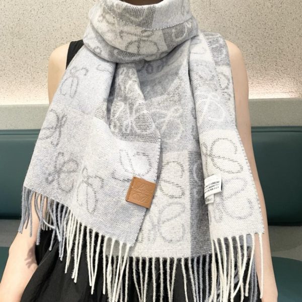 Sciarpa lunga a righe LOEWE, stile unisex di alta qualità (RBM3C)
