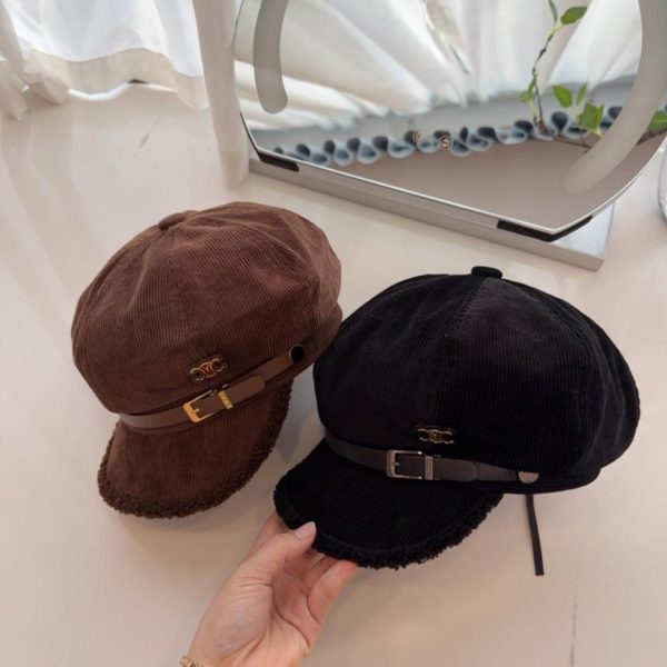repliche,replica,perfette,siti di,affidabili,migliori siti,dove comprare,1:1,scarpe da ginnastica Cappellino ottagonale in velluto a coste Celine autunno/inverno (OZKJU)