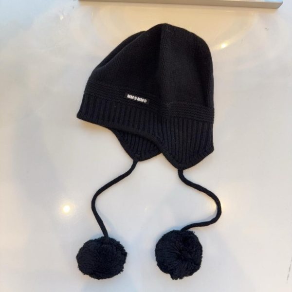 repliche,replica,perfette,siti di,affidabili,migliori siti,dove comprare,1:1,scarpe da ginnastica Nuovo berretto con paraorecchie a doppia pallina autunno/inverno di Margiela, 100% lana di alta qualità (R3AU9)
