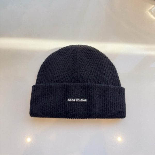repliche,replica,perfette,siti di,affidabili,migliori siti,dove comprare,1:1,scarpe da ginnastica Berretto in maglia di lana Acne Studios autunno/inverno, berretto spesso a doppio strato in maglia di lana 100% (5L3QQ)