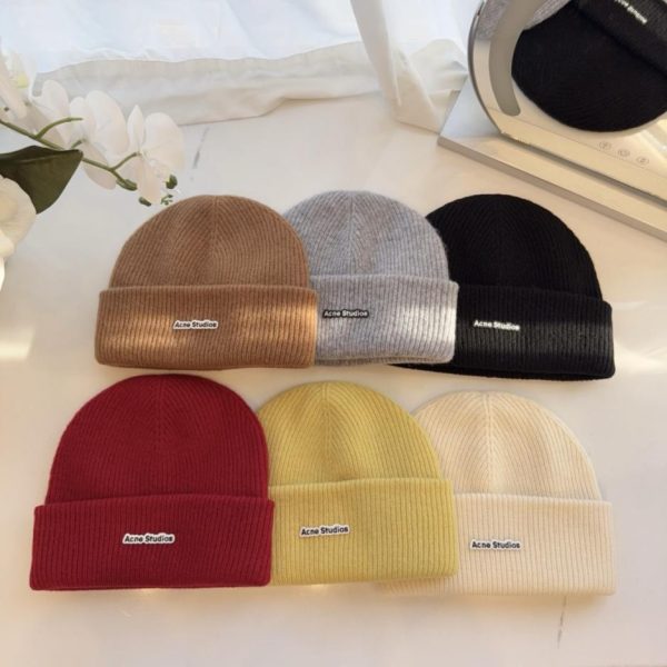 repliche,replica,perfette,siti di,affidabili,migliori siti,dove comprare,1:1,scarpe da ginnastica Berretto in maglia di lana Acne Studios autunno/inverno, berretto spesso a doppio strato in maglia di lana 100% (QEUF0)