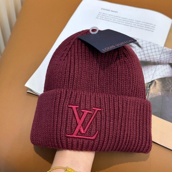 repliche,replica,perfette,siti di,affidabili,migliori siti,dove comprare,1:1,scarpe da ginnastica Berretto in maglia con logo ricamato Louis Vuitton, unisex (AEOLN)