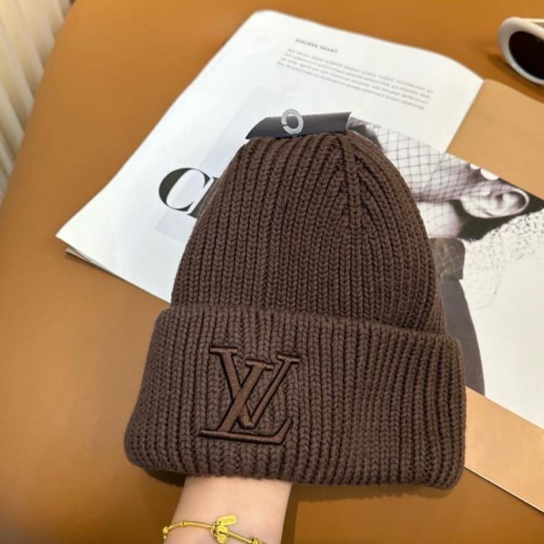 repliche,replica,perfette,siti di,affidabili,migliori siti,dove comprare,1:1,scarpe da ginnastica Berretto lavorato a maglia con logo ricamato LV, unisex (U3K29)