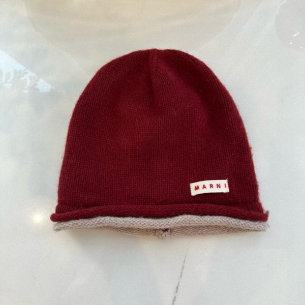repliche,replica,perfette,siti di,affidabili,migliori siti,dove comprare,1:1,scarpe da ginnastica MARNI Nuovo cappello a tesa larga in lana lavorata a maglia (VJ24B)