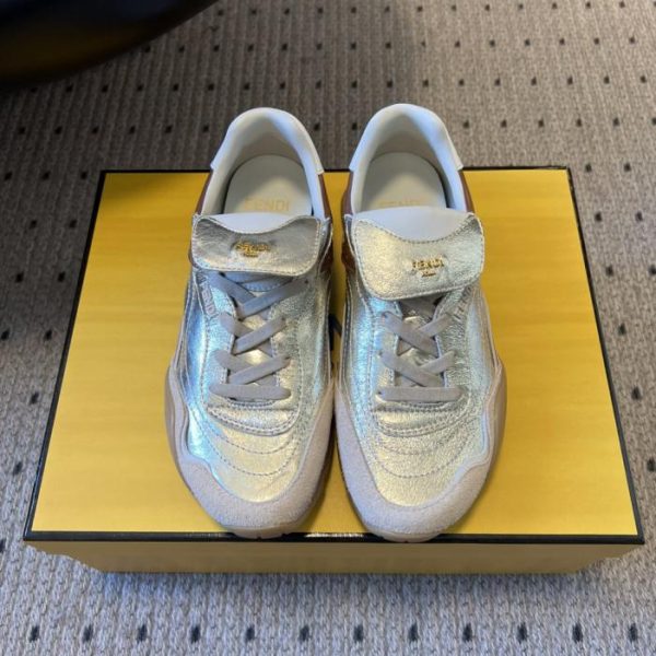 repliche,replica,perfette,siti di,affidabili,migliori siti,dove comprare,1:1,scarpe da ginnastica Sneakers basse in stile retrò Fendi, combinazione di pelle scamosciata e pelle (4O69C)