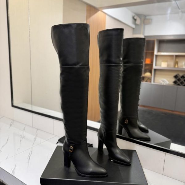 repliche,replica,perfette,siti di,affidabili,migliori siti,dove comprare,1:1,scarpe da ginnastica SAINT LAURENT Stivali lunghi Jill 8,5 cm (40, 41, 42 su misura) (5KO3Z)