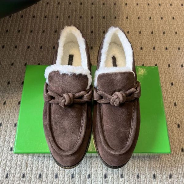repliche,replica,perfette,siti di,affidabili,migliori siti,dove comprare,1:1,scarpe da ginnastica Mules piatte in peluche di alta qualità Bottega Veneta autunno/inverno (4RT35)