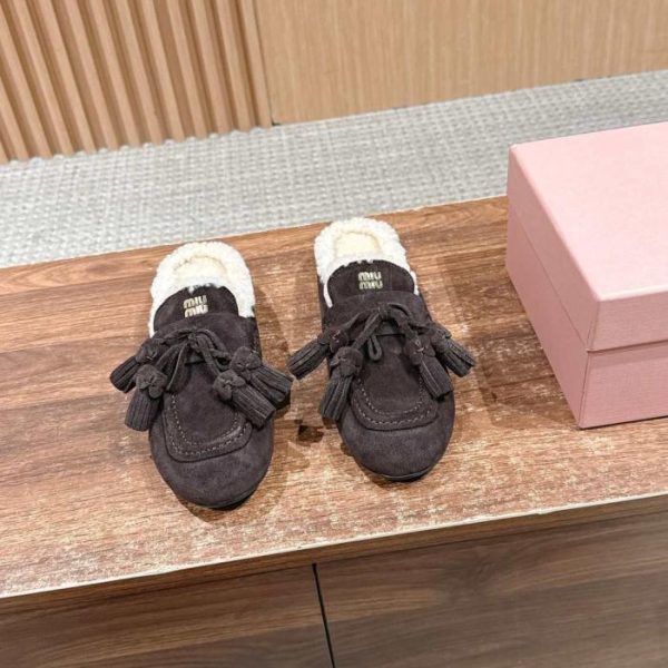 Miu Miu Autunno/Inverno: Mocassini slip-on con nappe pelose (KIMH7)