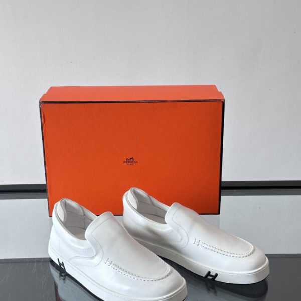 repliche,replica,perfette,siti di,affidabili,migliori siti,dove comprare,1:1,scarpe da ginnastica Collezione di scarpe casual Hermes, pelle scamosciata (AFW4I)