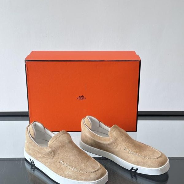repliche,replica,perfette,siti di,affidabili,migliori siti,dove comprare,1:1,scarpe da ginnastica Collezione di scarpe casual Hermes, pelle scamosciata (B1OMW)