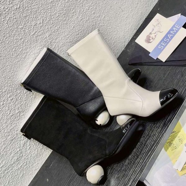 repliche,replica,perfette,siti di,affidabili,migliori siti,dove comprare,1:1,scarpe da ginnastica Stivali elasticizzati CHANEL con tacco a spillo gigante a doppia C: il classico logo a doppia C abbinato a un tacco a spillo gigante (9VN1M)