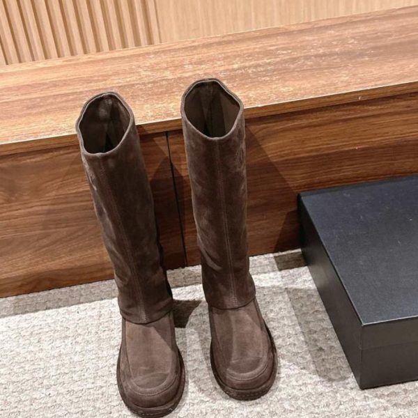 repliche,replica,perfette,siti di,affidabili,migliori siti,dove comprare,1:1,scarpe da ginnastica I nuovi e più belli stivali alti fino al ginocchio in pelle scamosciata di CHANEL (3ES2M)