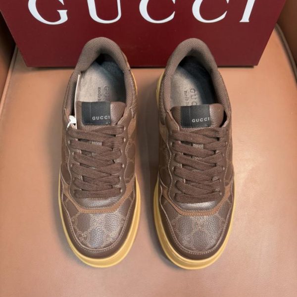 repliche,replica,perfette,siti di,affidabili,migliori siti,dove comprare,1:1,scarpe da ginnastica Sneakers Gucci da coppia con plateau color biscotto (9TZDH)
