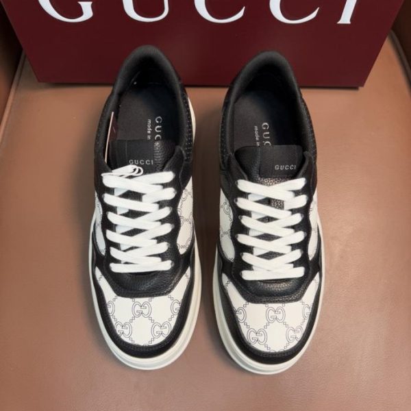 repliche,replica,perfette,siti di,affidabili,migliori siti,dove comprare,1:1,scarpe da ginnastica Sneakers Gucci da coppia con plateau color biscotto (ER63R)