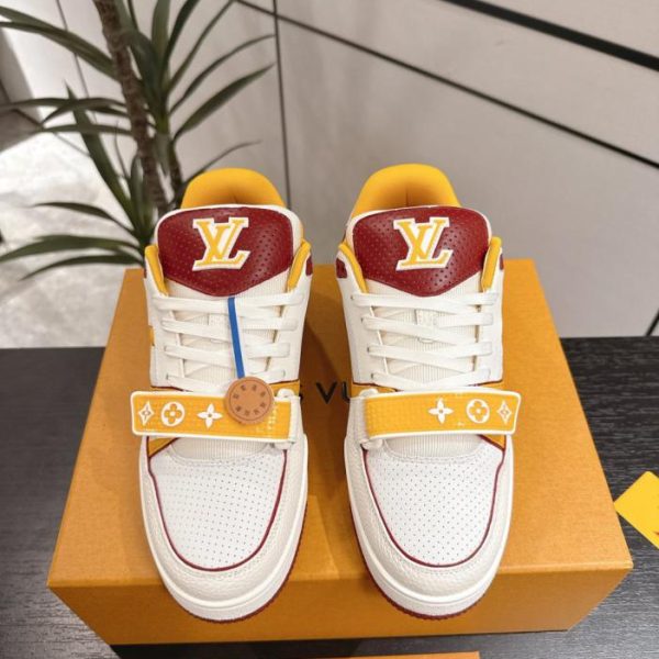 repliche,replica,perfette,siti di,affidabili,migliori siti,dove comprare,1:1,scarpe da ginnastica Nuove scarpe da ginnastica/skate invernali casual da coppia con cinturino in velcro LV Trainer di alta qualità (0D8CL)