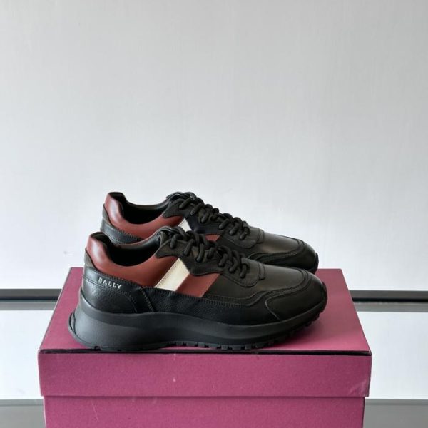 Contatore / Scarpe sportive con plateau in pelle da uomo Bally (AZ372)