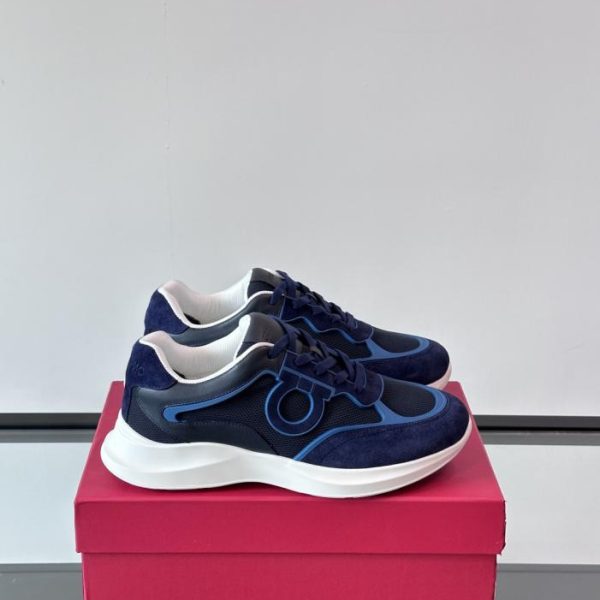 repliche,replica,perfette,siti di,affidabili,migliori siti,dove comprare,1:1,scarpe da ginnastica Contatore / Nuove sneakers casual da uomo Ferragamo in mesh traspirante e pelle di vitello (3XZ5V)