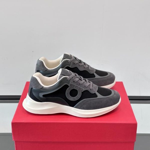 repliche,replica,perfette,siti di,affidabili,migliori siti,dove comprare,1:1,scarpe da ginnastica Contatore / Nuove sneakers casual in pelle e mesh traspirante da uomo Ferragamo (taglia 38CKY)