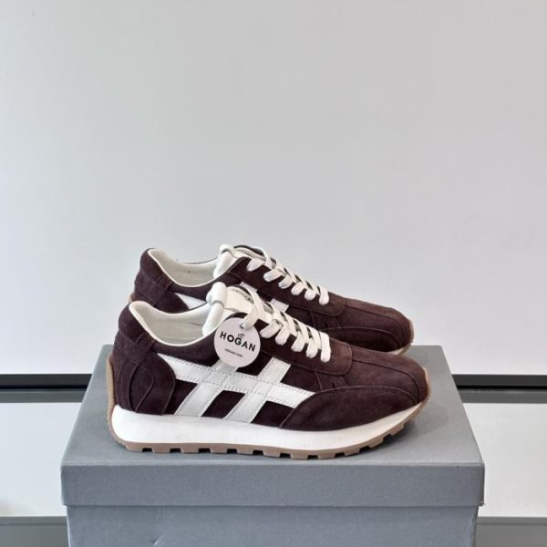 repliche,replica,perfette,siti di,affidabili,migliori siti,dove comprare,1:1,scarpe da ginnastica Contatore / Hogan Sneakers basse da uomo, nuove, con logo “H” in pelle sul lato esterno (U9B88)