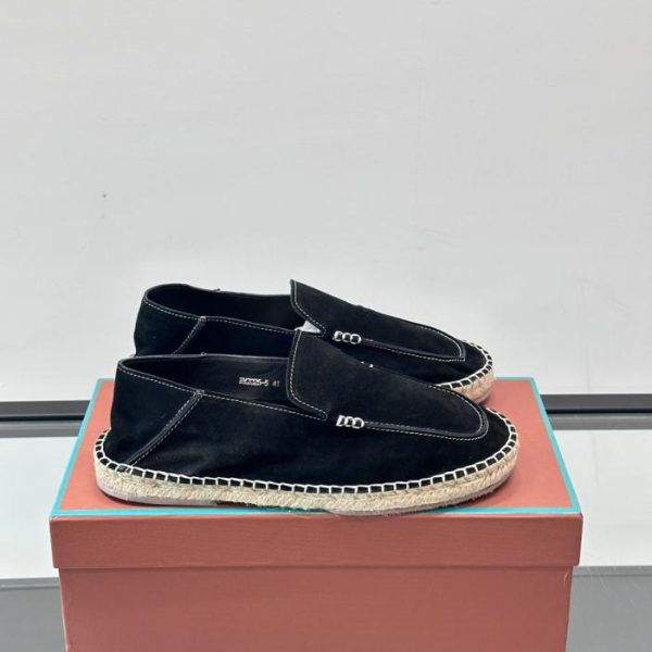 repliche,replica,perfette,siti di,affidabili,migliori siti,dove comprare,1:1,scarpe da ginnastica Contatore / Mocassini espadrillas classici in pelle scamosciata Loro Piana (II78T)