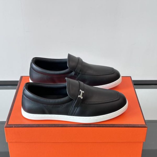 repliche,replica,perfette,siti di,affidabili,migliori siti,dove comprare,1:1,scarpe da ginnastica Contatore / Mocassini Hermes Kiddy, pelle di vitello e pelle di capra scamosciata, sneakers con lacci (LC0EZ)